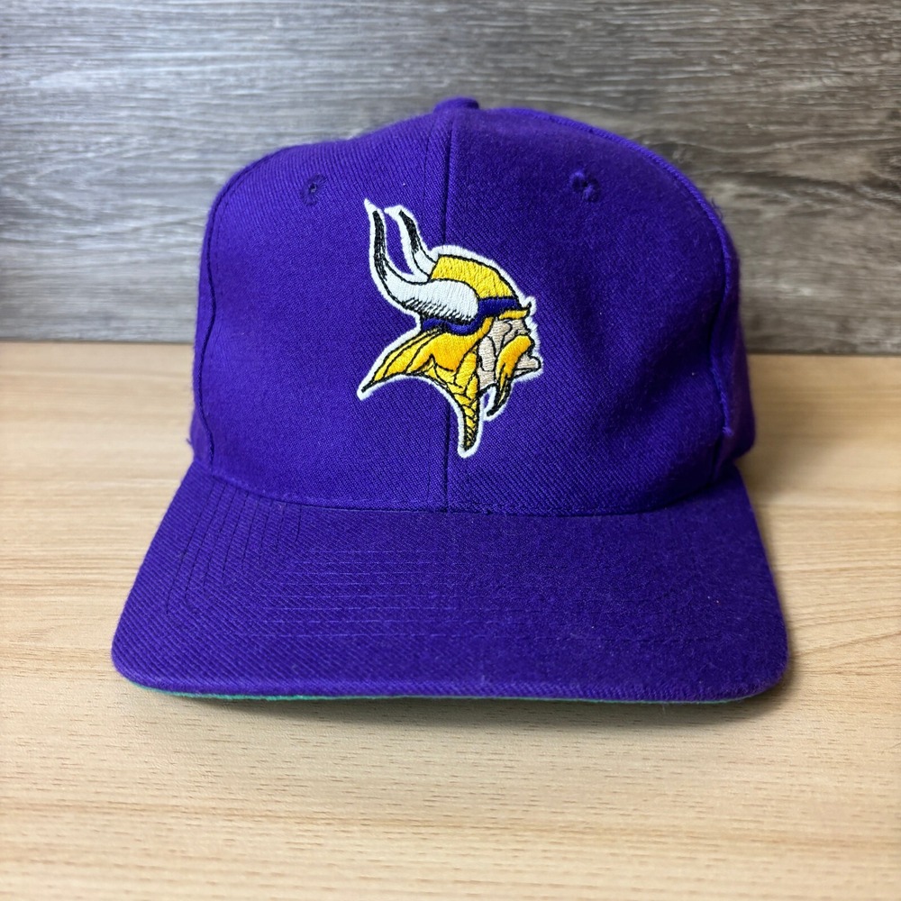 Vintage Minnesota Vikings Hat Cap Snap Back Purple Wool Blend Twins Enterprise